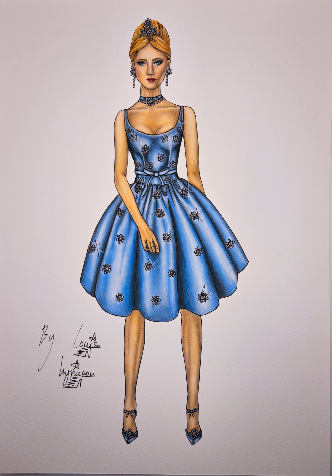 Bridgerton Ball Fashion Illustration