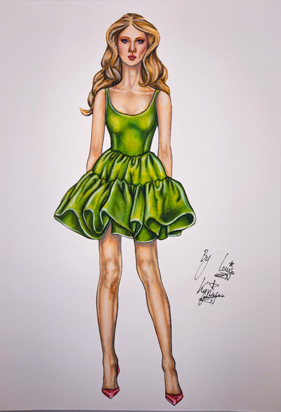 Orchard Dreams Fashion Illustration