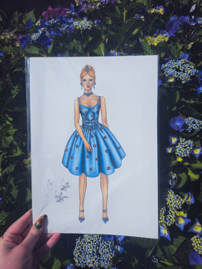 Bridgerton Ball Fashion Illustration